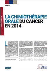 Couverture de la publication "La chimiothérapie orale du cancer en 2014"