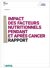 Couverture du rapport Impact des facteurs nutritionnels pendant et après cancer